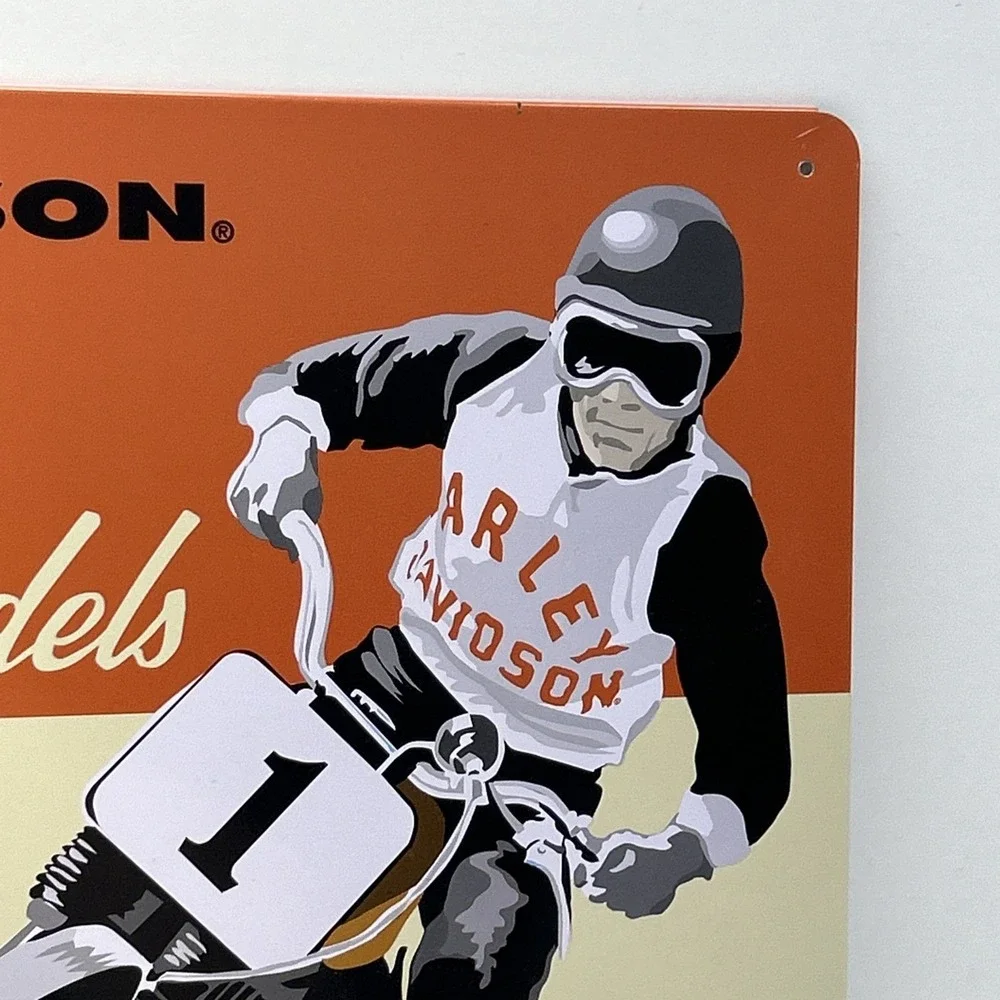 Vintage‎ Harley Davidson 1957 Competition Models #1 Motorcycle Metal Tin Sign